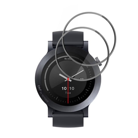 Folie Protectie Techsuit Nano Flex pentru Nothing CMF Watch 3 Pro, Set 2 bucati, Plastic, Neagra
