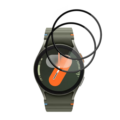 Folie Protectie Techsuit Nano Flex pentru Samsung Galaxy Watch7 40mm, Set 2 bucati, Plastic, Neagra