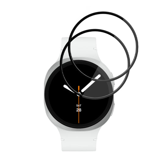 Folie Protectie Techsuit Nano Flex pentru Samsung Galaxy Watch8 44mm, Set 2 bucati, Plastic, Neagra