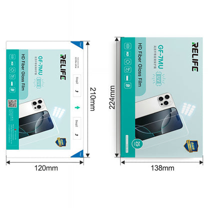 Folie Sticla Fibra Flexibila Relife GF-7MU pentru Aparat Laminare UV Vid Sunshine C3 Mix Ultra, 120mm x 210mm, Set 25 bucati