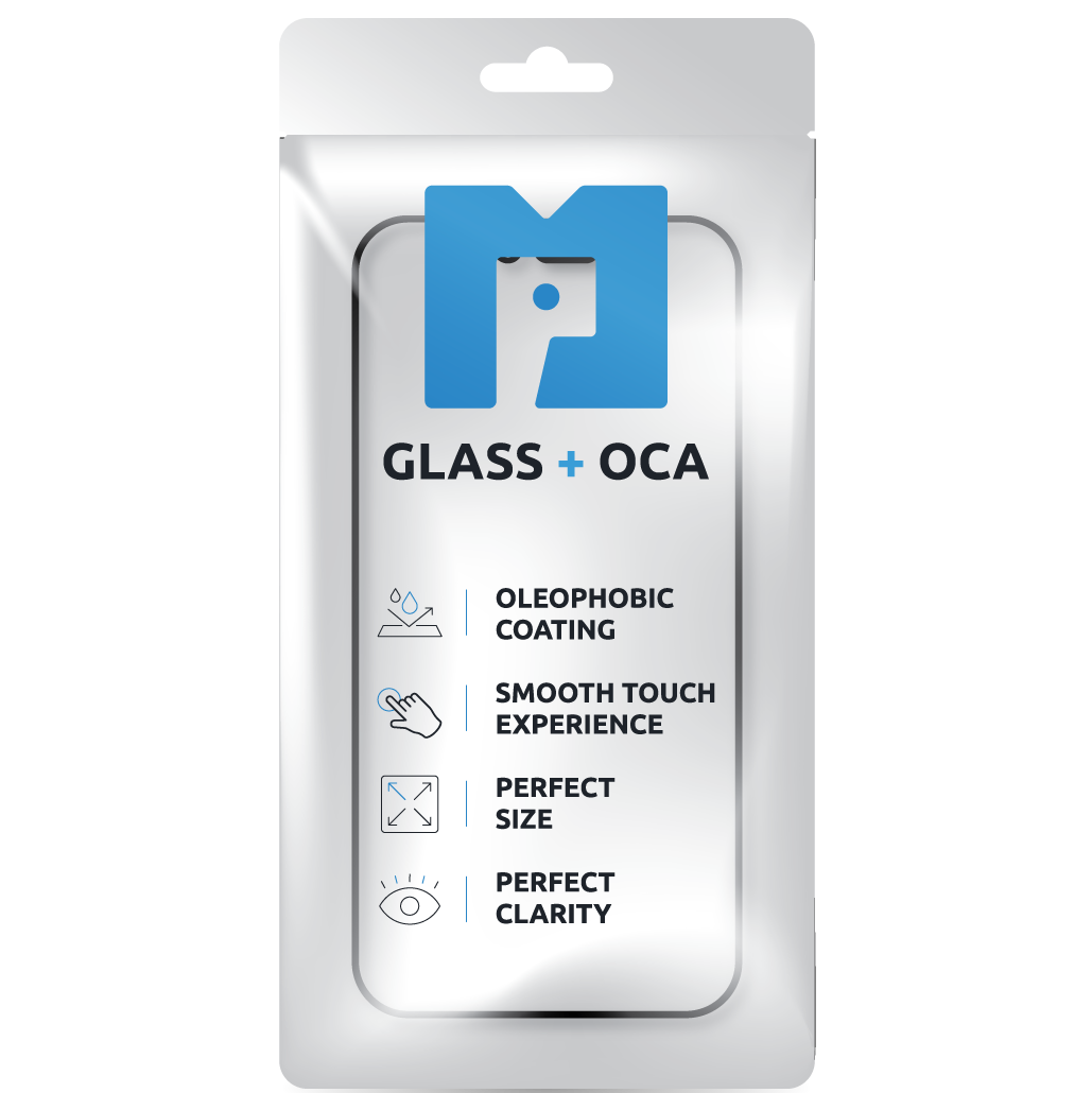 Geam Ecran + OCA MP compatibil cu Apple iPhone 16e / 14, Negru