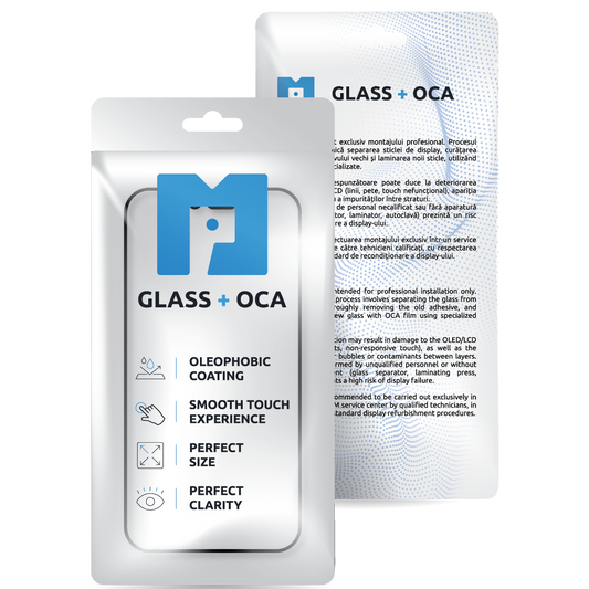 Geam Ecran + OCA MP compatibil cu Apple iPhone 16 Pro, Negru