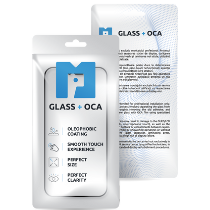 Geam Ecran + OCA MP compatibil cu Apple iPhone 16e / 14, Negru