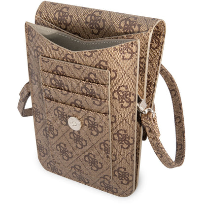 Geanta Universala pentru Telefon, Guess, 4G Triangle Logo, Maro