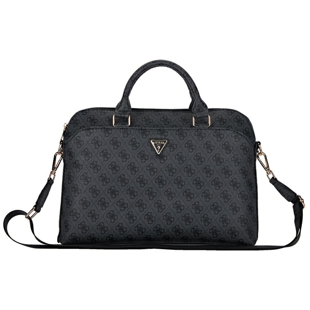Geanta Guess 4G Triangle Logo pentru Laptop 15inch, Neagra
