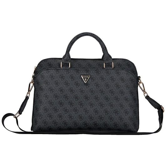 Geanta Guess 4G Triangle Logo pentru Laptop 15inch, Neagra