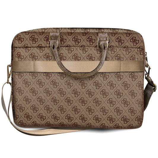 Geanta Guess 4G Metal Logo pentru Laptop 15inch - 16inch, Maro
