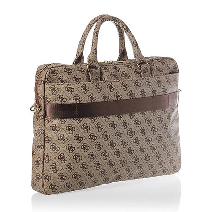 Geanta Guess 4G Metal Logo pentru Laptop 15inch - 16inch, Maro