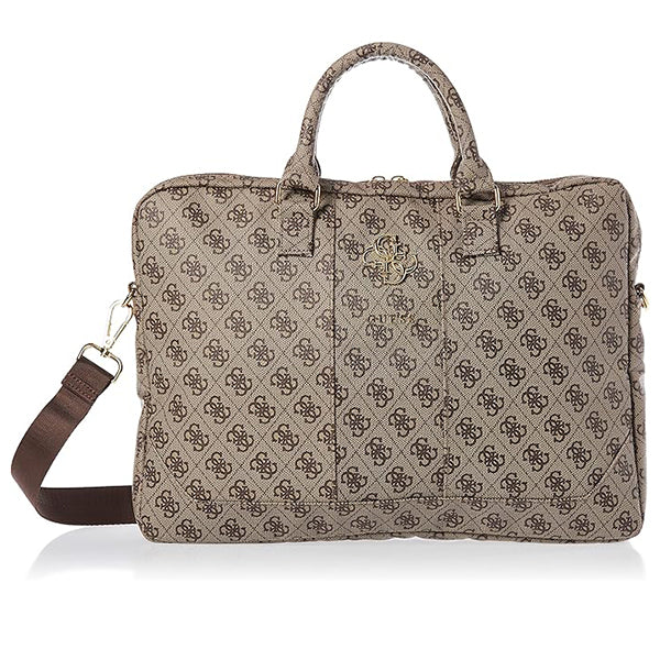 Geanta Guess 4G Metal Logo pentru Laptop 15inch - 16inch, Maro