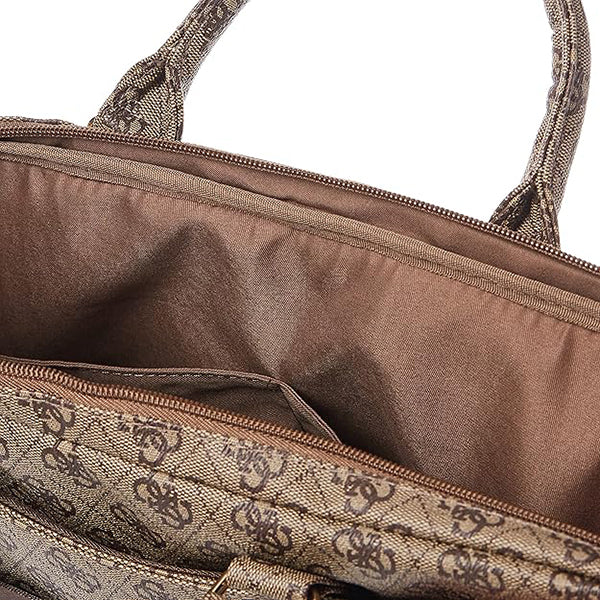 Geanta Guess 4G Metal Logo pentru Laptop 15inch - 16inch, Maro