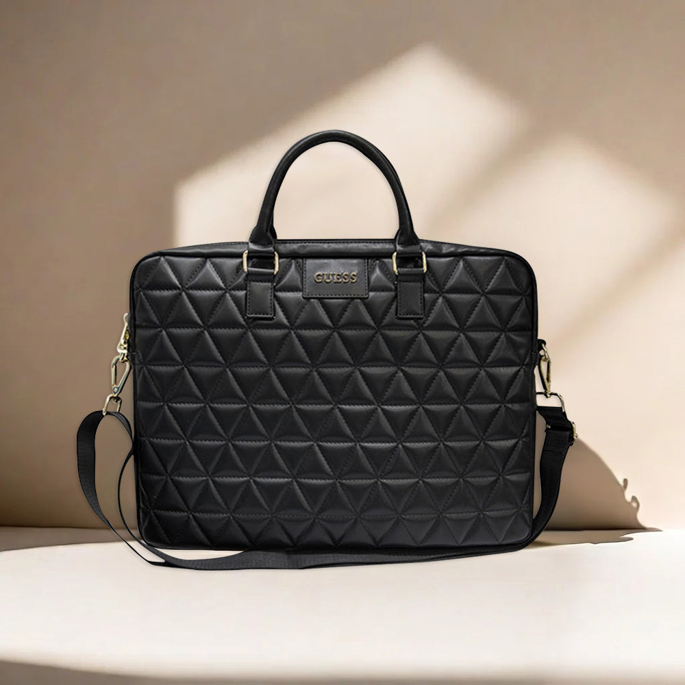Geanta Guess Quilted pentru Laptop 15inch, Neagra