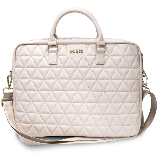 Geanta Guess Quilted pentru Laptop 15inch, Roz