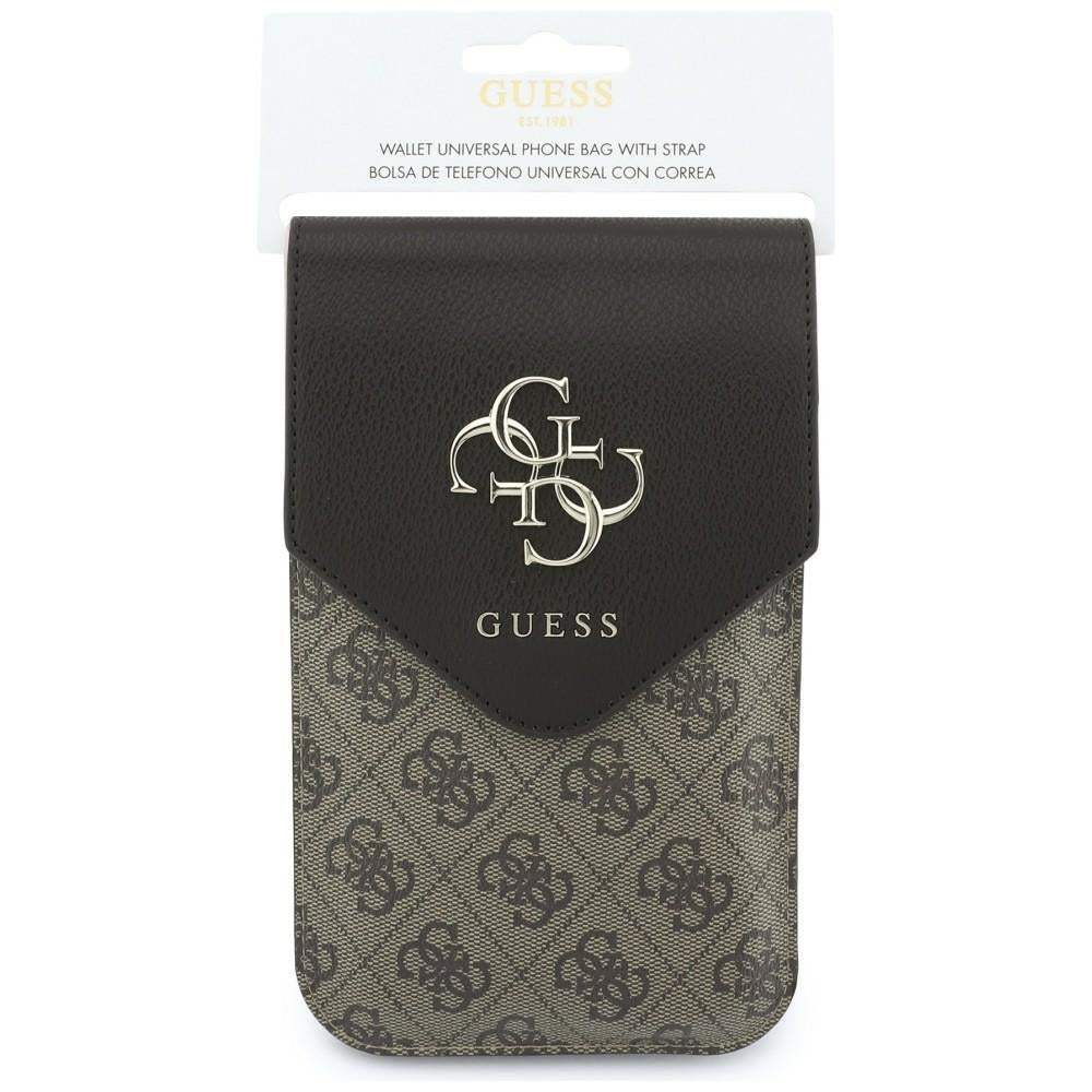 Geanta Universala pentru Telefon, Guess, 4G Grained Classic Logo, Maro