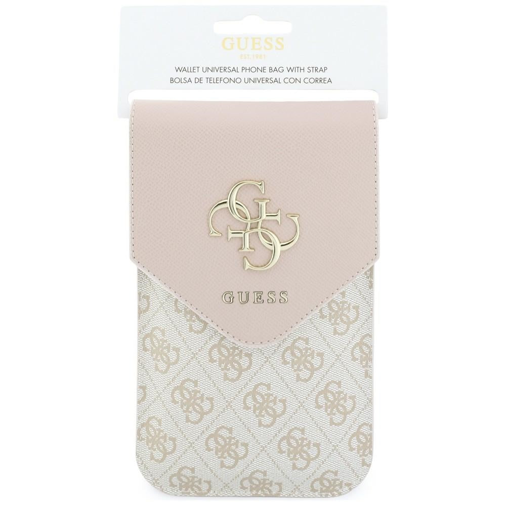 Geanta Universala pentru Telefon, Guess, 4G Grained Classic Logo, Roz