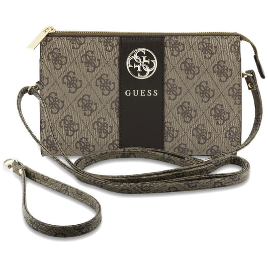 Geanta Universala pentru Telefon, Guess, 4G Round Classic Logo Stripe, Maro