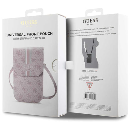 Geanta Universala pentru Telefon, Guess, 4G Stripes, Roz