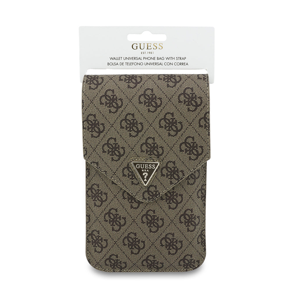 Geanta Universala pentru Telefon, Guess, Fliptok Triangle 4G, Maro