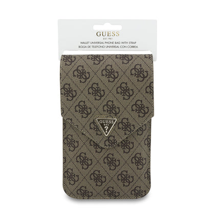 Geanta Universala pentru Telefon, Guess, Fliptok Triangle 4G, Maro