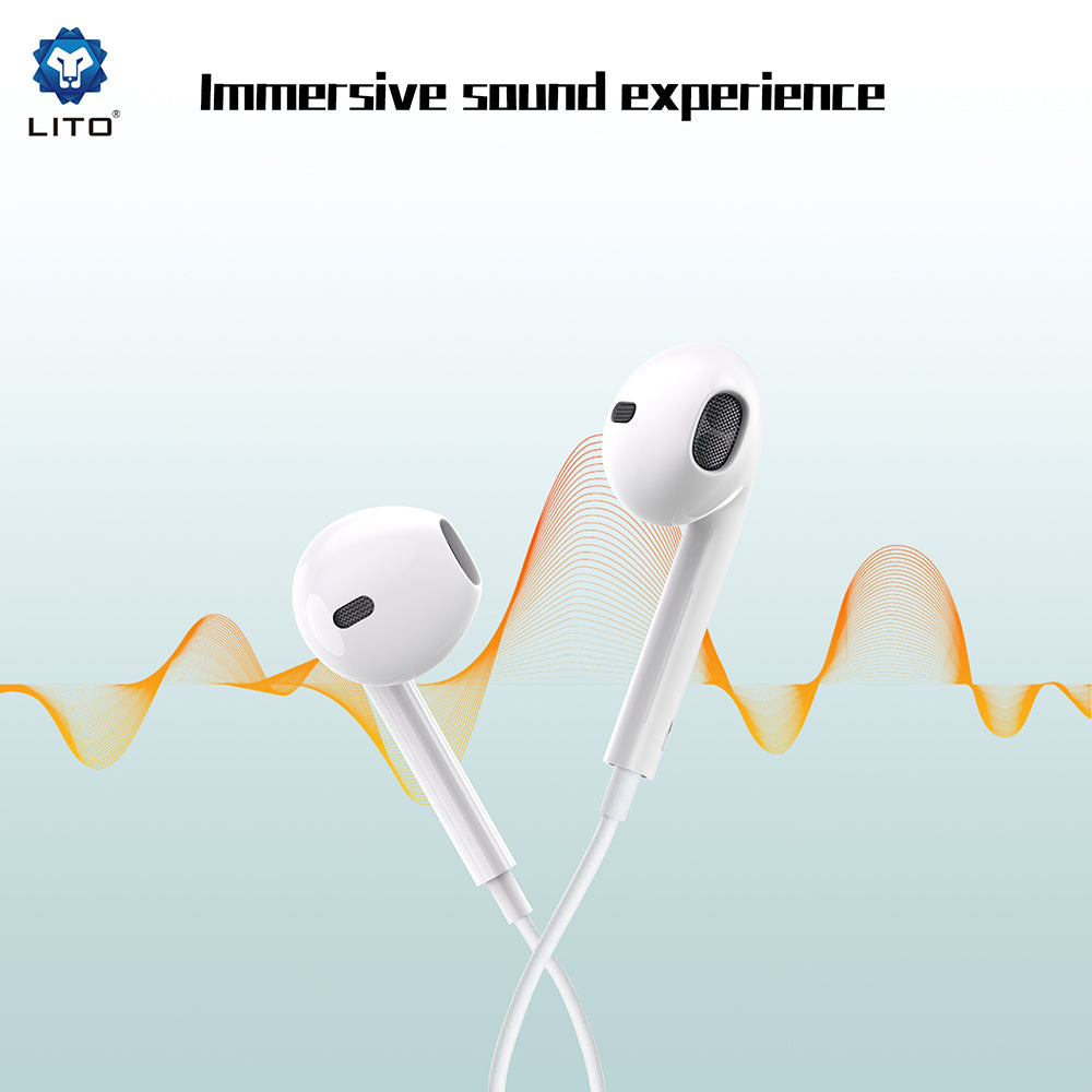 Handsfree 3.5mm Lito LF01A, Alb