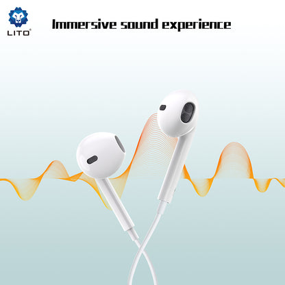 Handsfree 3.5mm Lito LF01A, Alb