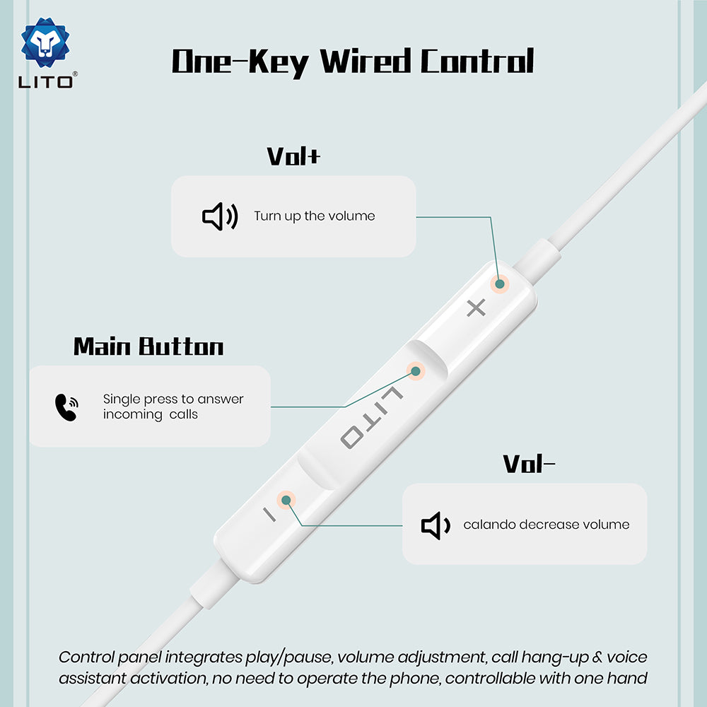 Handsfree 3.5mm Lito LF01A, Alb