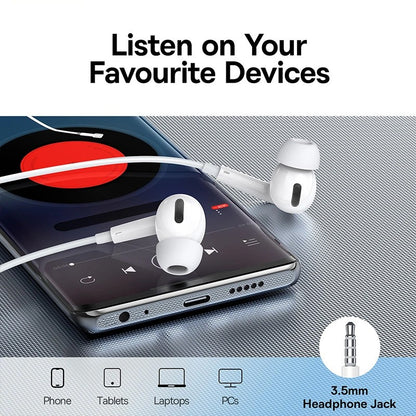 Handsfree 3.5mm Baseus Encok H18, Alb