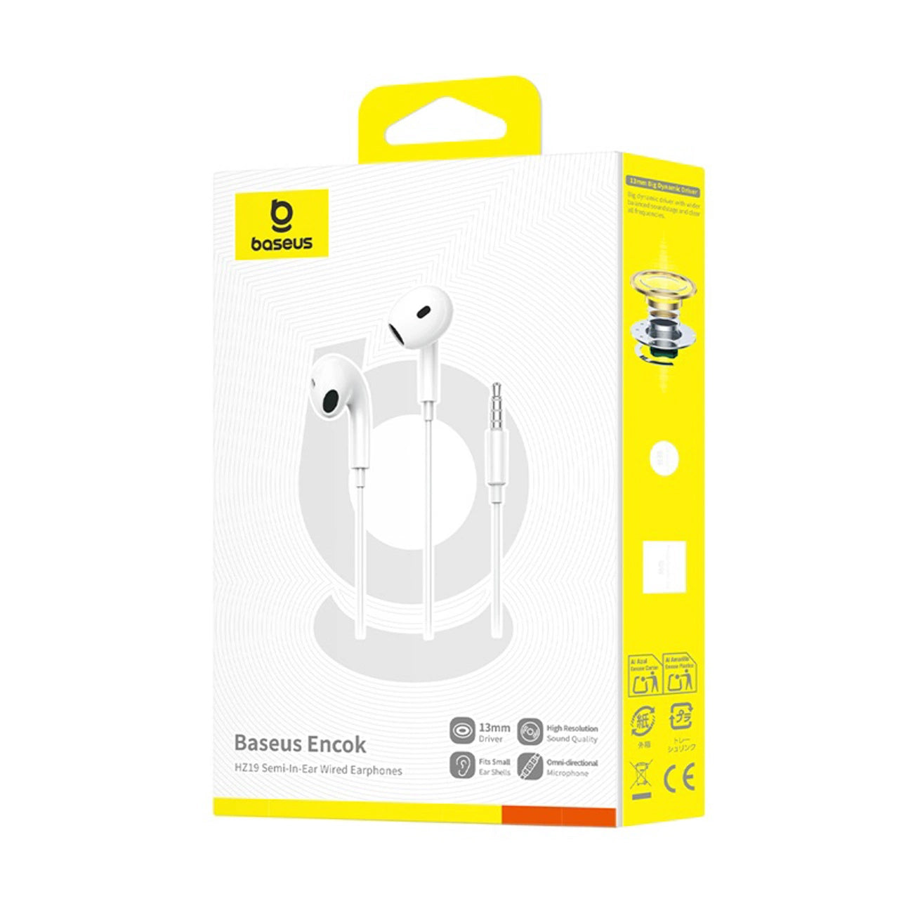 Handsfree 3.5mm Baseus Encok HZ19, Alb A00182301213-00