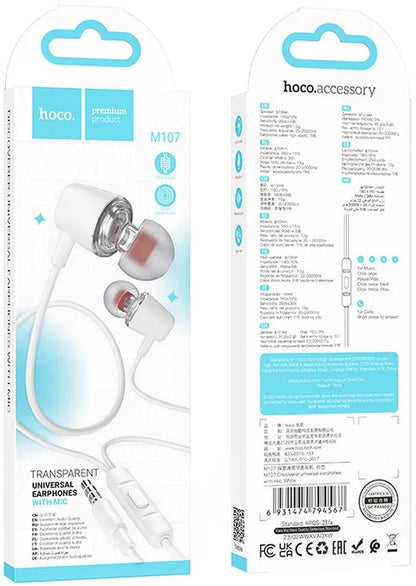 Handsfree 3.5mm HOCO M107, Alb