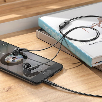 Handsfree 3.5mm HOCO M121, Negru