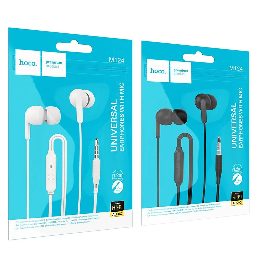 Handsfree 3.5mm HOCO M124, Negru