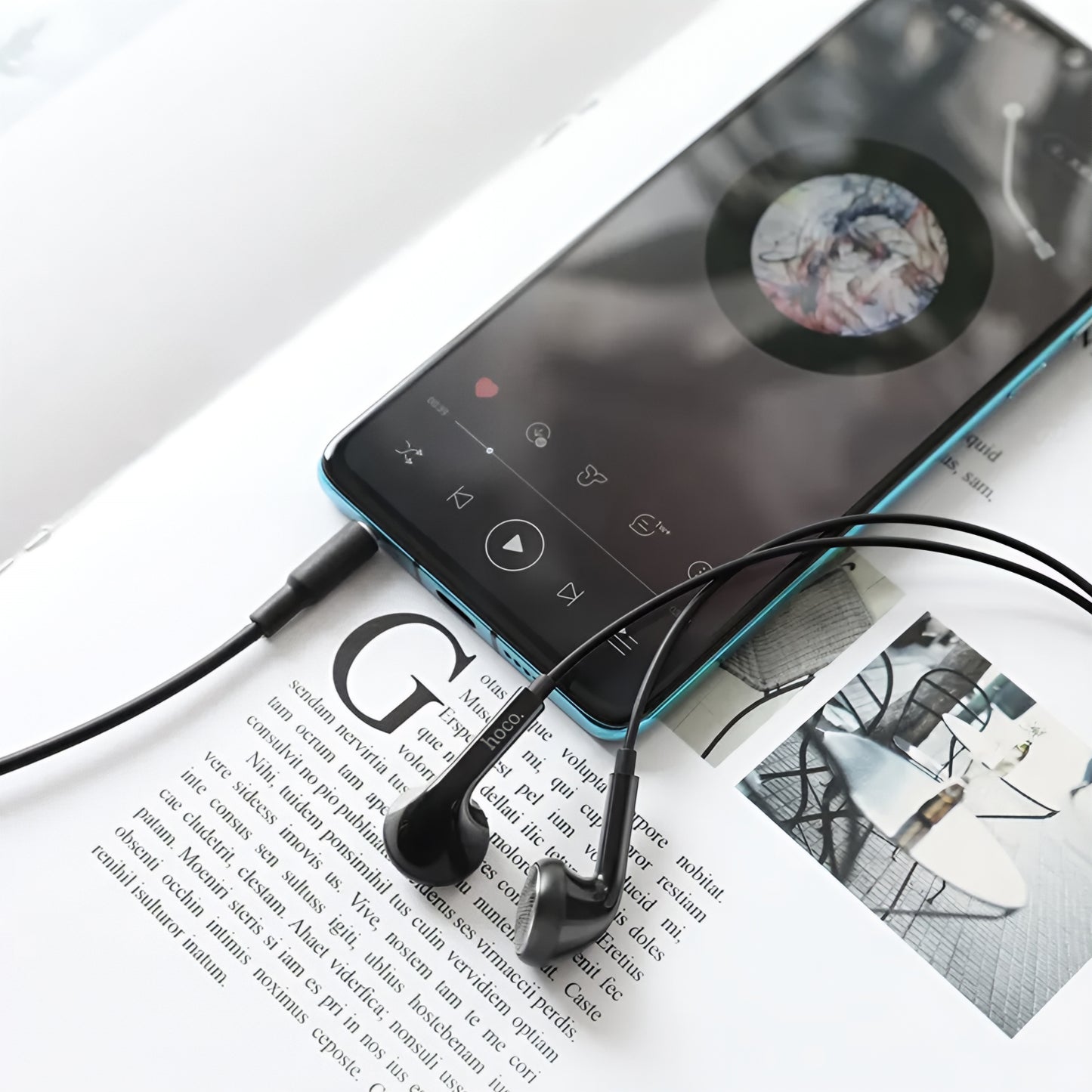 Handsfree 3.5mm HOCO M73, Negru