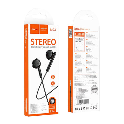 Handsfree 3.5mm HOCO M93, Negru