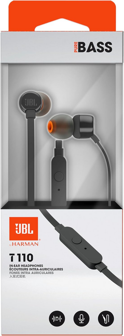 Handsfree 3.5mm JBL T110, Negru JBLT110BLK