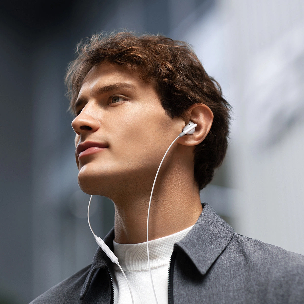 Handsfree 3.5mm Joyroom JR-EW01, Alb