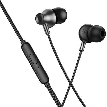 Handsfree 3.5mm / USB-C HOCO M119A, Negru