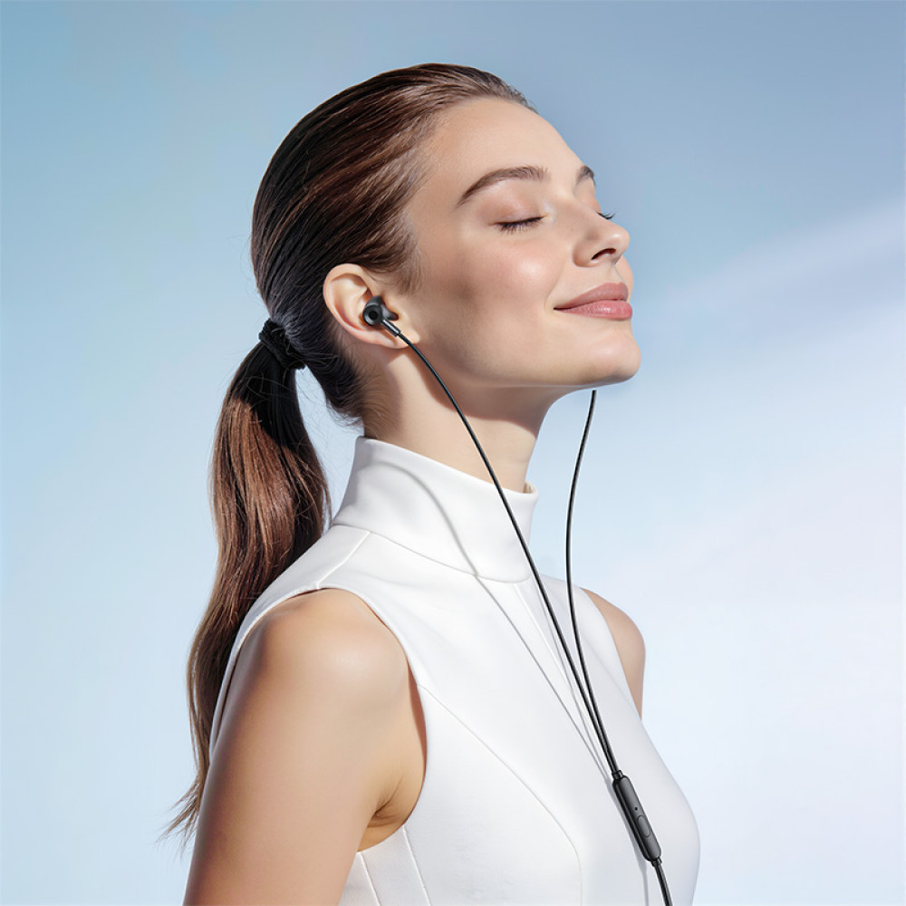 Handsfree 3.5mm / USB-C HOCO M119A, Negru