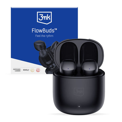 Handsfree Bluetooth 3MK FlowBuds, TWS, Negru