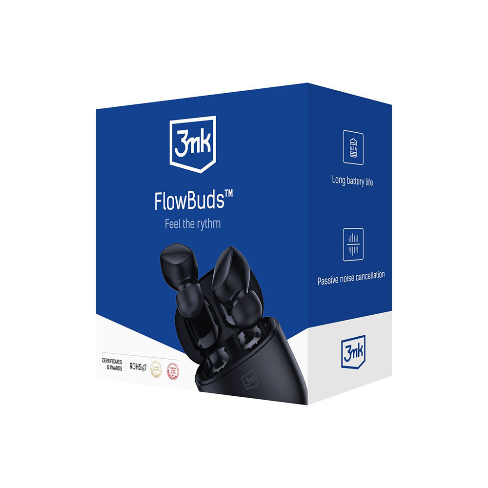 Handsfree Bluetooth 3MK FlowBuds, TWS, Negru