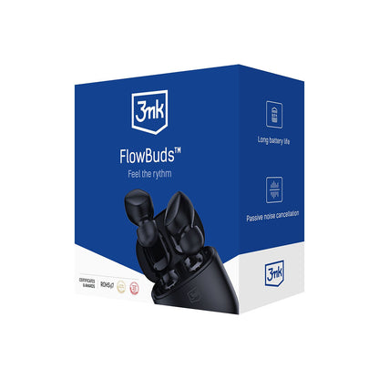 Handsfree Bluetooth 3MK FlowBuds, TWS, Negru