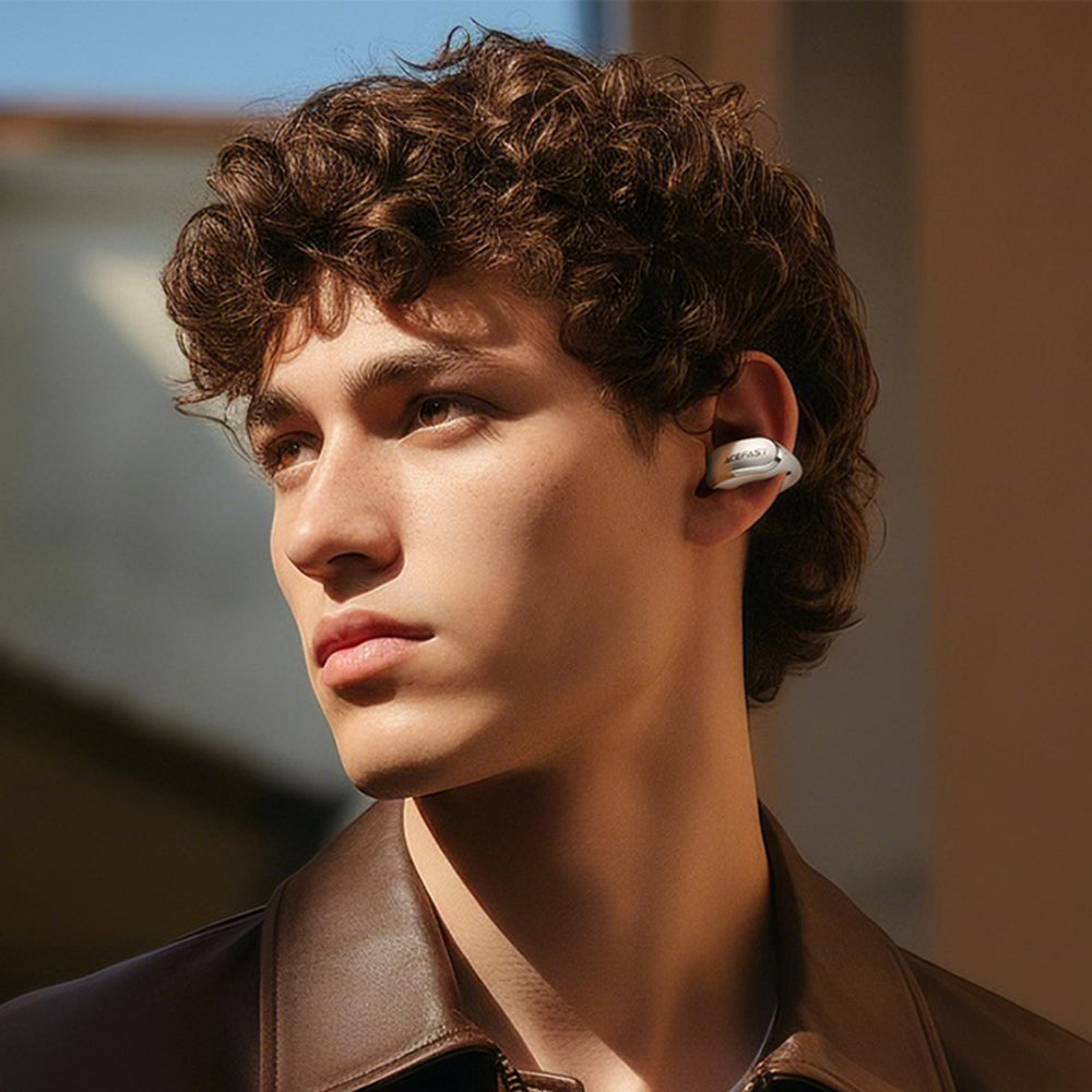 Handsfree Bluetooth Acefast Aceclip Pro, TWS, Alb
