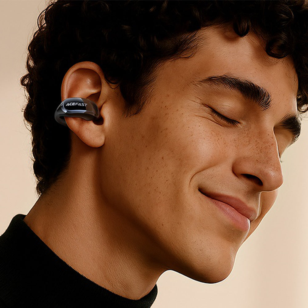 Handsfree Bluetooth Acefast Aceclip Pro, TWS, Negru