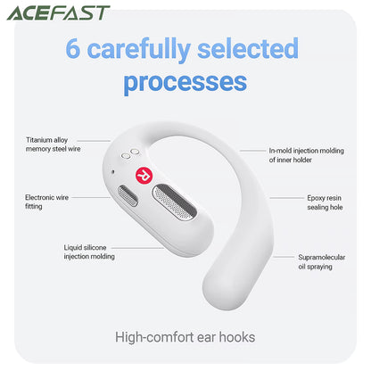 Handsfree Bluetooth Acefast FA002, TWS, Alb