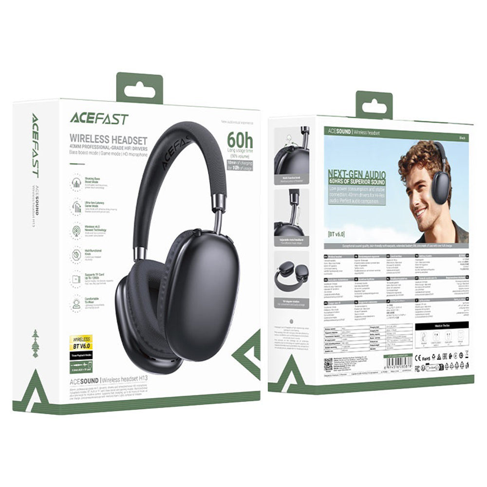 Handsfree Bluetooth Acefast H13, A2DP, Negru