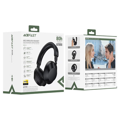 Handsfree Bluetooth Acefast H14, A2DP, ANC, Negru