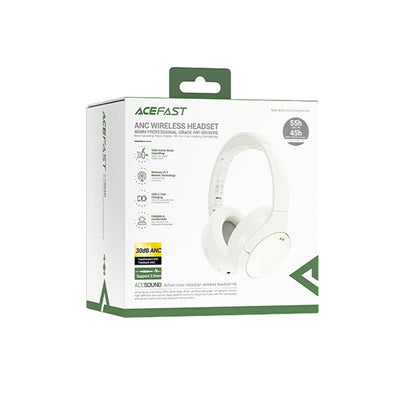 Handsfree Bluetooth Acefast H6, A2DP, ANC, Alb