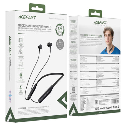 Handsfree Bluetooth Acefast N9, A2DP, Negru