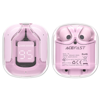 Handsfree Bluetooth Acefast T6, TWS, Roz