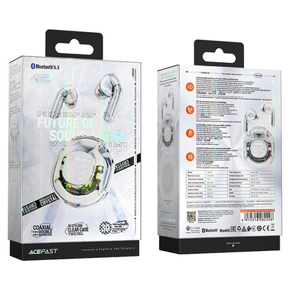 Handsfree Bluetooth Acefast T8, TWS, Alb