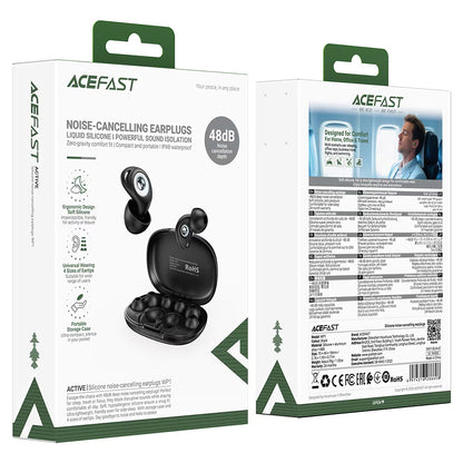 Handsfree Bluetooth Acefast WP1, TWS, ANC, Negru