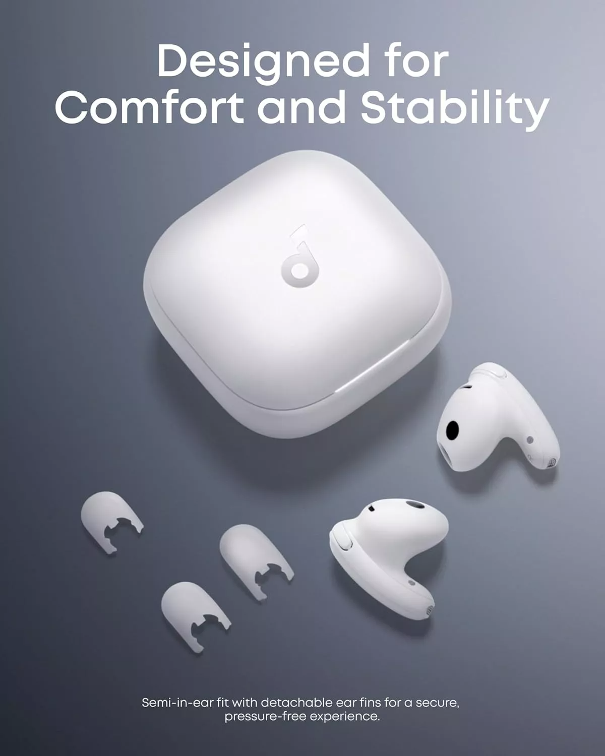 Handsfree Bluetooth Anker SoundCore Liberty Buds, TWS, ANC, Alb D1200G21